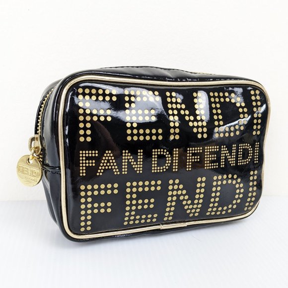 Fendi Black and Gold Cosmetic Bag - Picture 1 of 6